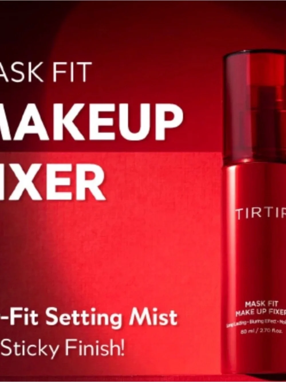 TIRTIR Mask Fit Makeup Fixer & Waterproof Setting Spray Duo — Red and Pink